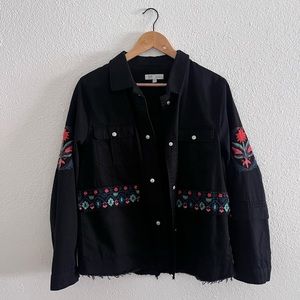 Embroidered Black Jacket